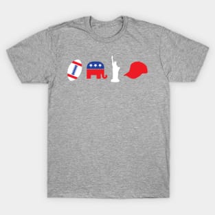 Life Liberty Football American Republican T-Shirt